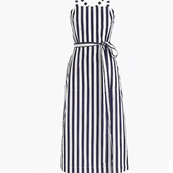 Thomas Mason x J Crew Striped Apron Dress NEW - Picture 2 of 7